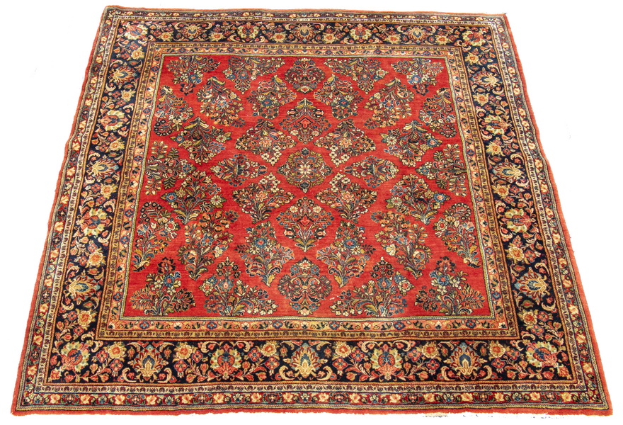 Appraisal: SAROUK CARPET Overall design of floral sprays blossoming vines and