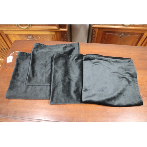 Appraisal: Four square black velvet table napkins for a formal dinner