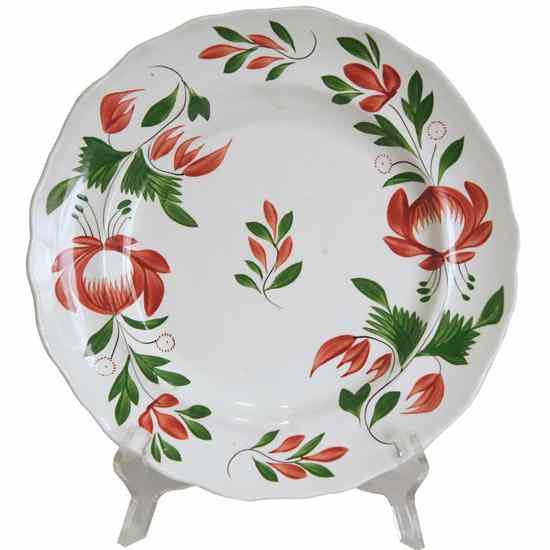 Appraisal: An English Adams Rose Pattern Pottery Plate circa having a