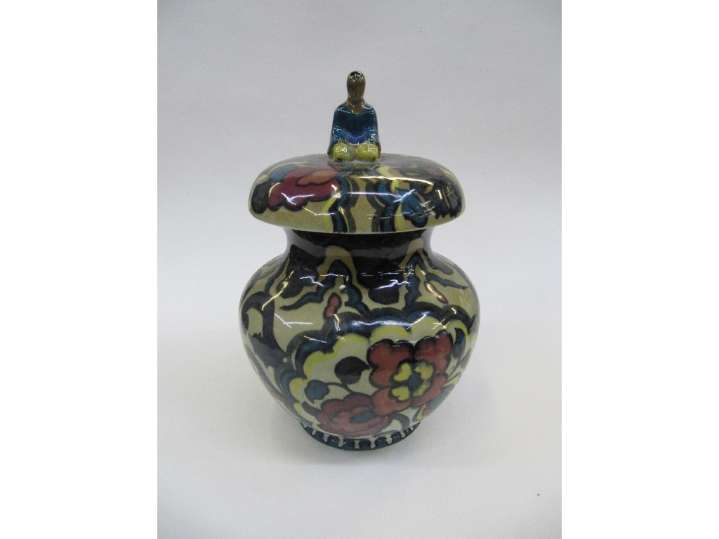 Appraisal: Royal Cauldon Cairo Ware Rangoon Philosopher jar and cover with