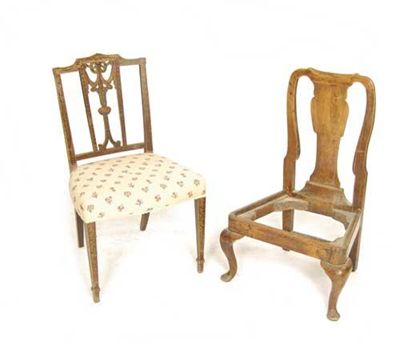 Appraisal: A polychrome decorated side chair in Sheraton style and an