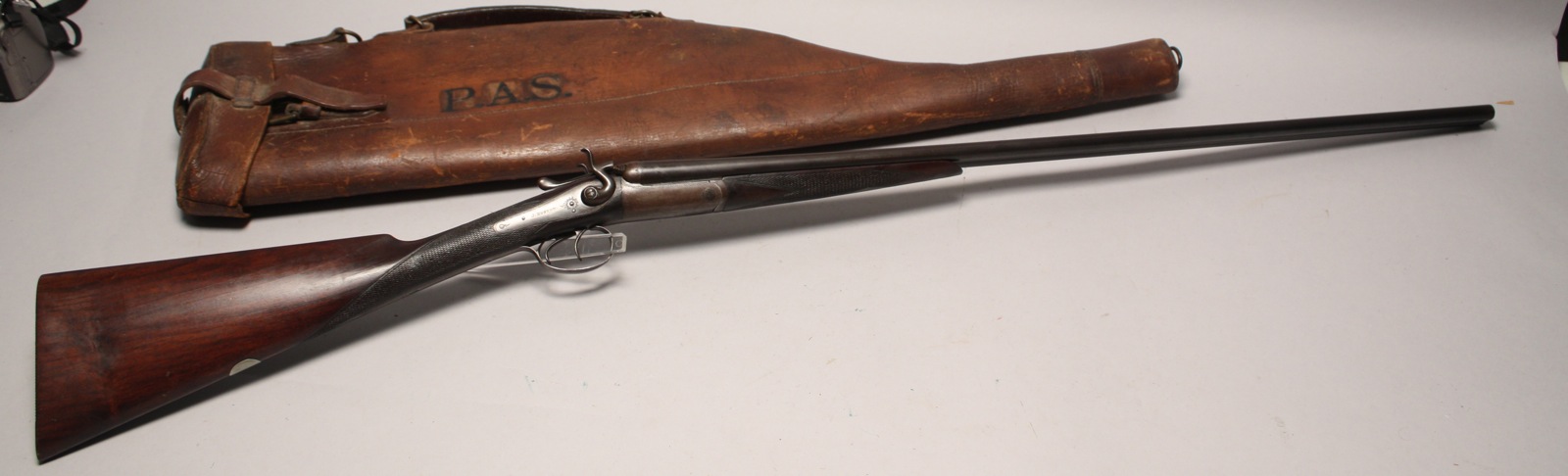 Appraisal: J HOOTON HAMMER SHOTGUN ga Serial Back-action lock Checkered English