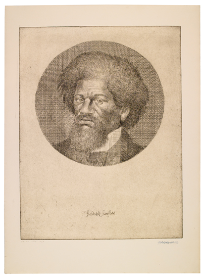 Appraisal: CHARLES WHITE - Frederick Douglass Etching x mm x inches