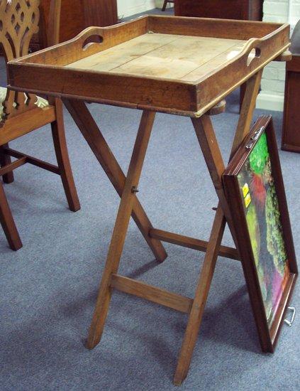 Appraisal: Additional LotAn oak butler s tray on stand cm wide