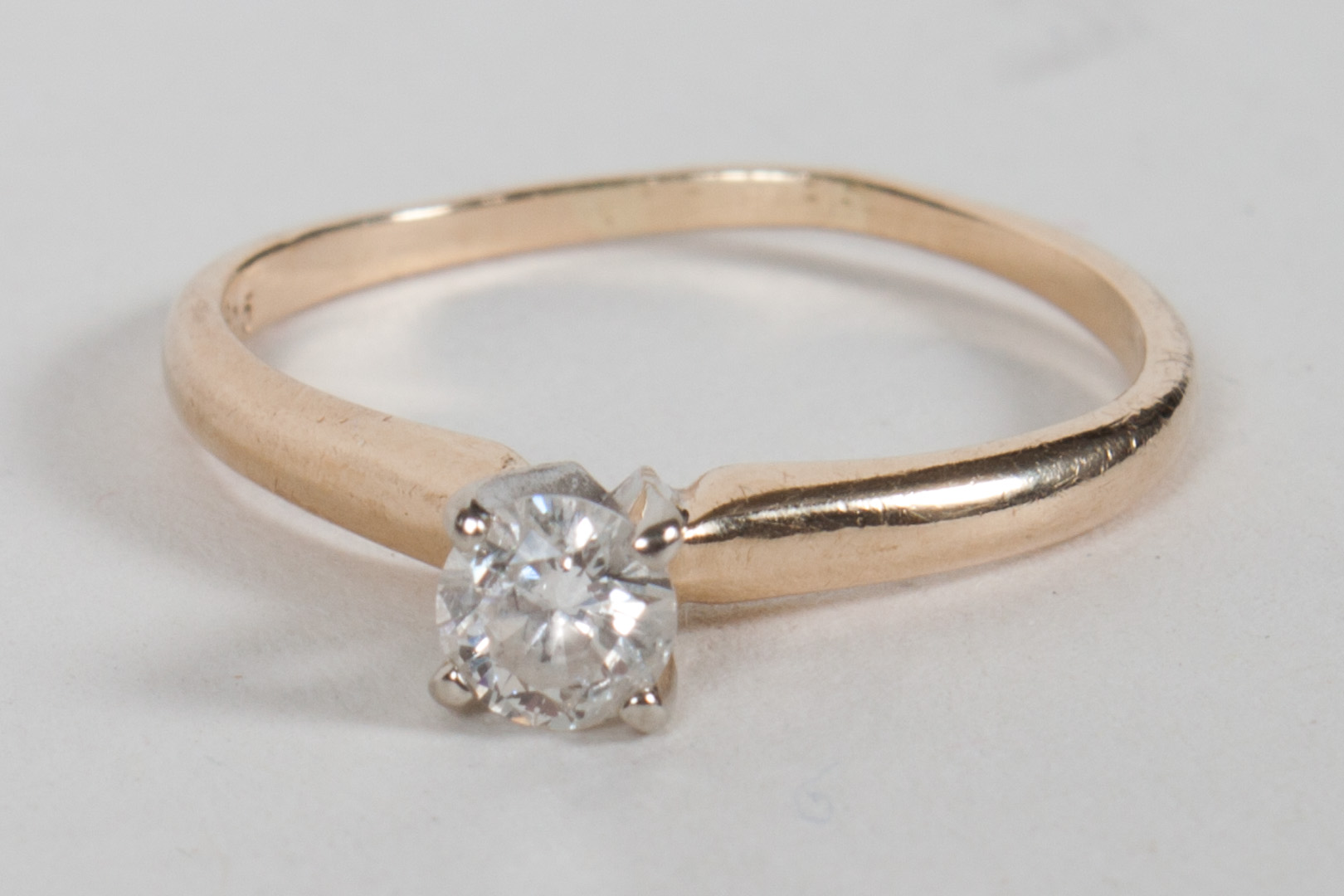 Appraisal: Lady's K gold and diamond solitaire ring about carat size