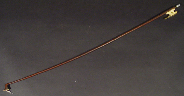 Appraisal: Un-named violin bow the octagonal stick mounted with a mother