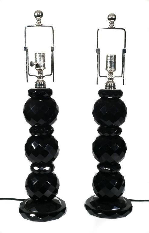 Appraisal: Ralph Lauren Home pair of Daniella table lamps in black