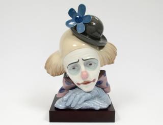 Appraisal: LLADRO PORCELAIN HEAD OF A CLOWN Spanish Height With composition