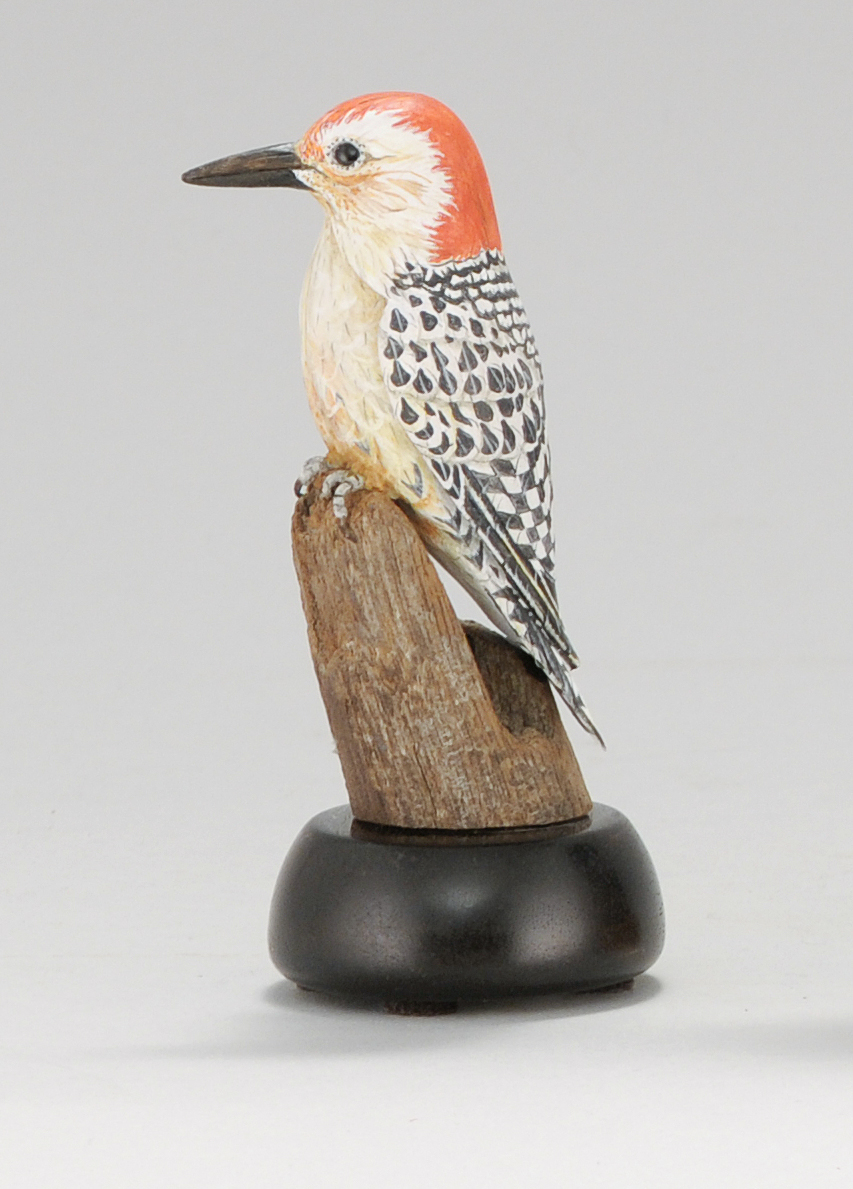 Appraisal: MINIATURE RED-BELLIED WOODPECKER By Frank Adamo of Cape Cod Massachusetts