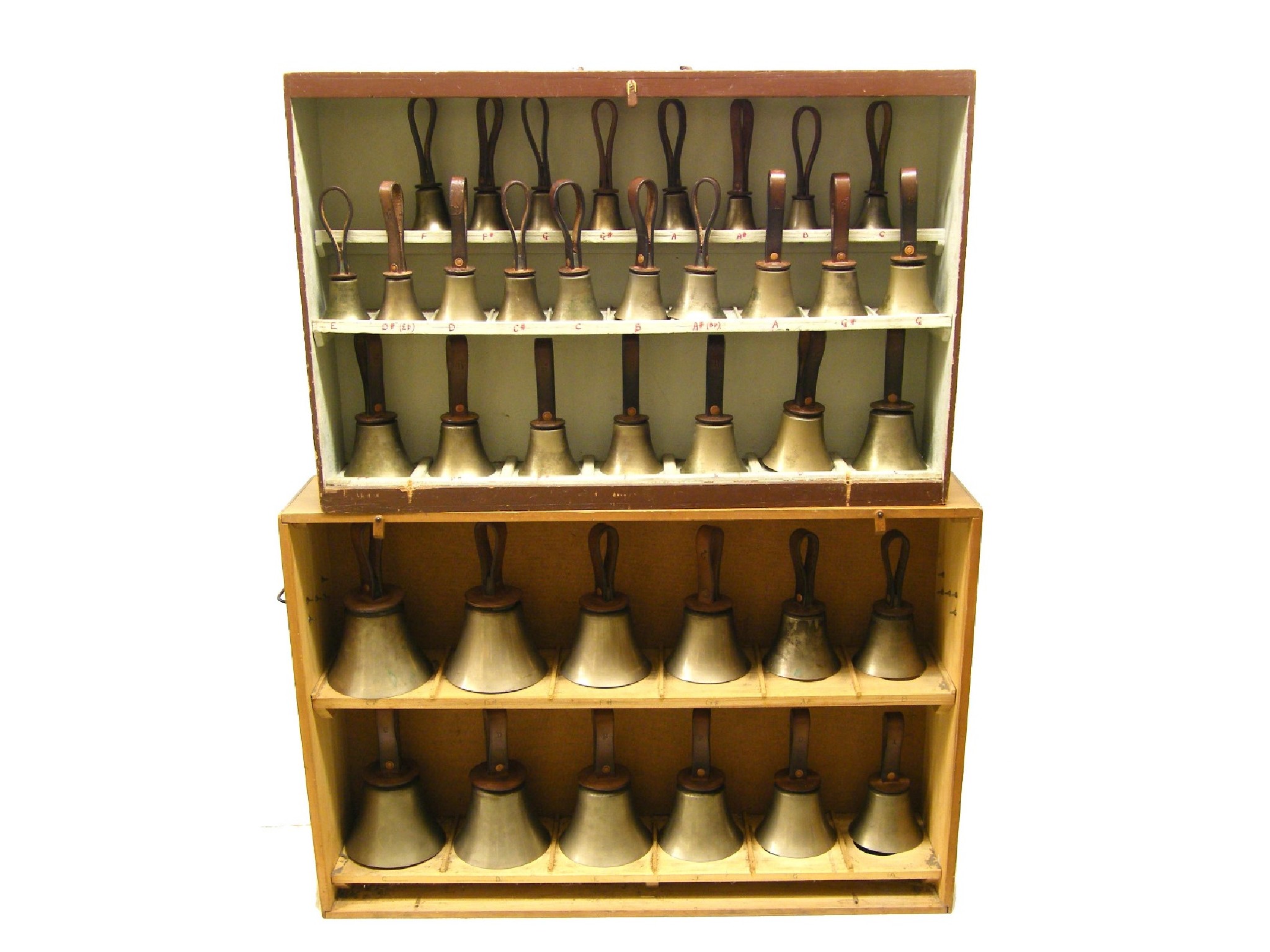 Appraisal: Good three and a half octave set of hand bells