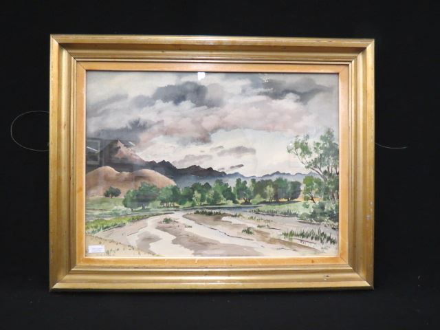 Appraisal: Walter H Dehner watercolor landscape landscapes with streams student of