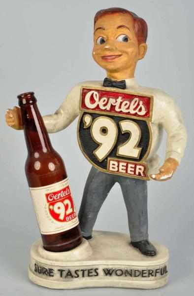 Appraisal: Plaster Oertel's Beer Advertising Figure Newer edition Condition Excellent Size