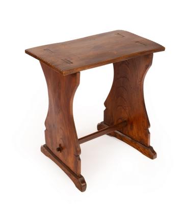 Appraisal: An Arts Crafts period elm tavern table cm wide