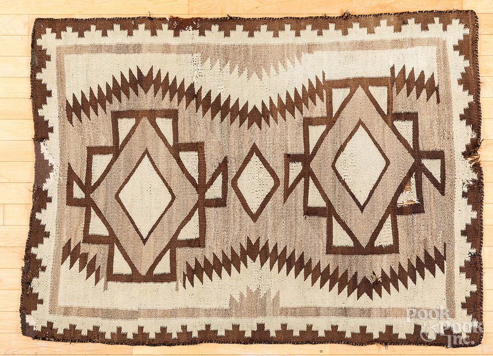 Appraisal: Two Navajo Indian rugs x and x Two Navajo Indian