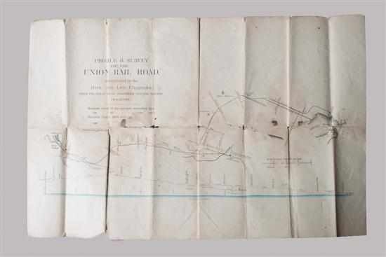 Appraisal: Map W W Taylor ''Profile Survey of the Union Rail