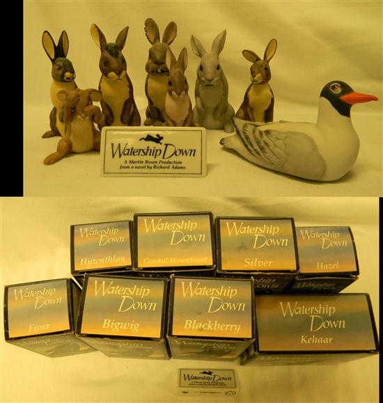 Appraisal: TOYS Watership Down figurines complete set of eight incluidng Kehaar