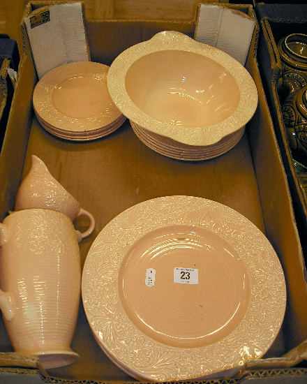 Appraisal: A Quantity of Clarice Cliff Pink Glazed China