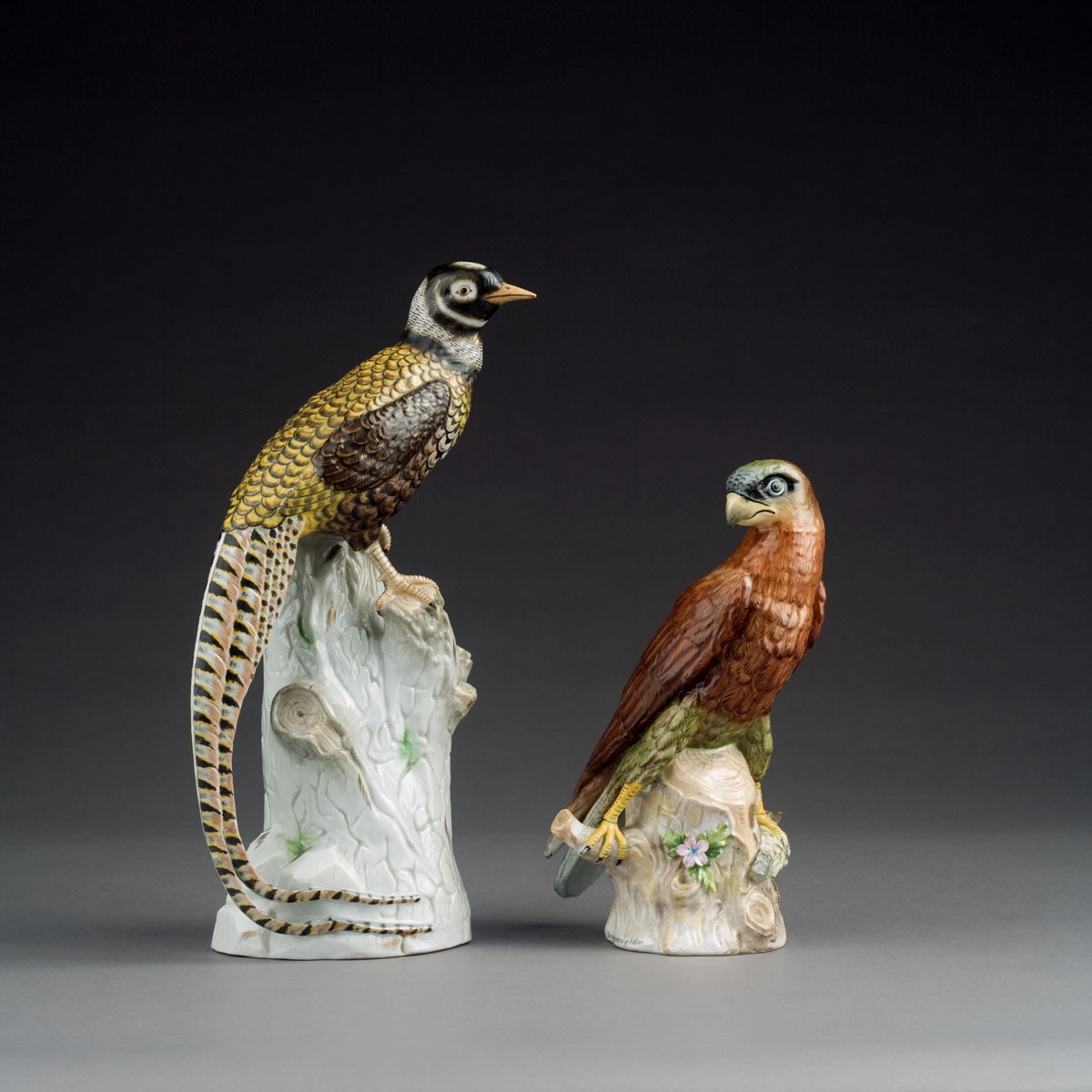 Appraisal: TWO GERMAN PORCELAIN FIGURES OF BIRDS LATE NINETEENTH-EARLY TWENTIETH CENTURY