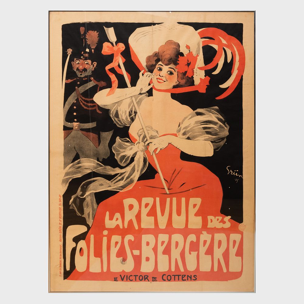 Appraisal: Jules-Alexandre Grun - La Revue des Folies-Bergere Lithographic poster x