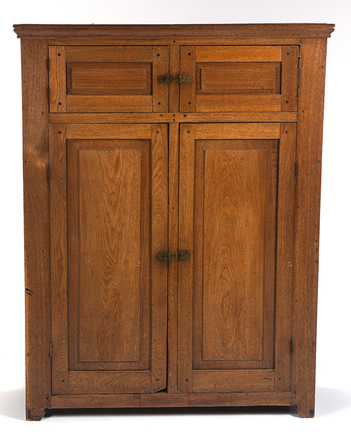 Appraisal: AMERICAN SERVER Mid th century walnut Four paneled doors arranged