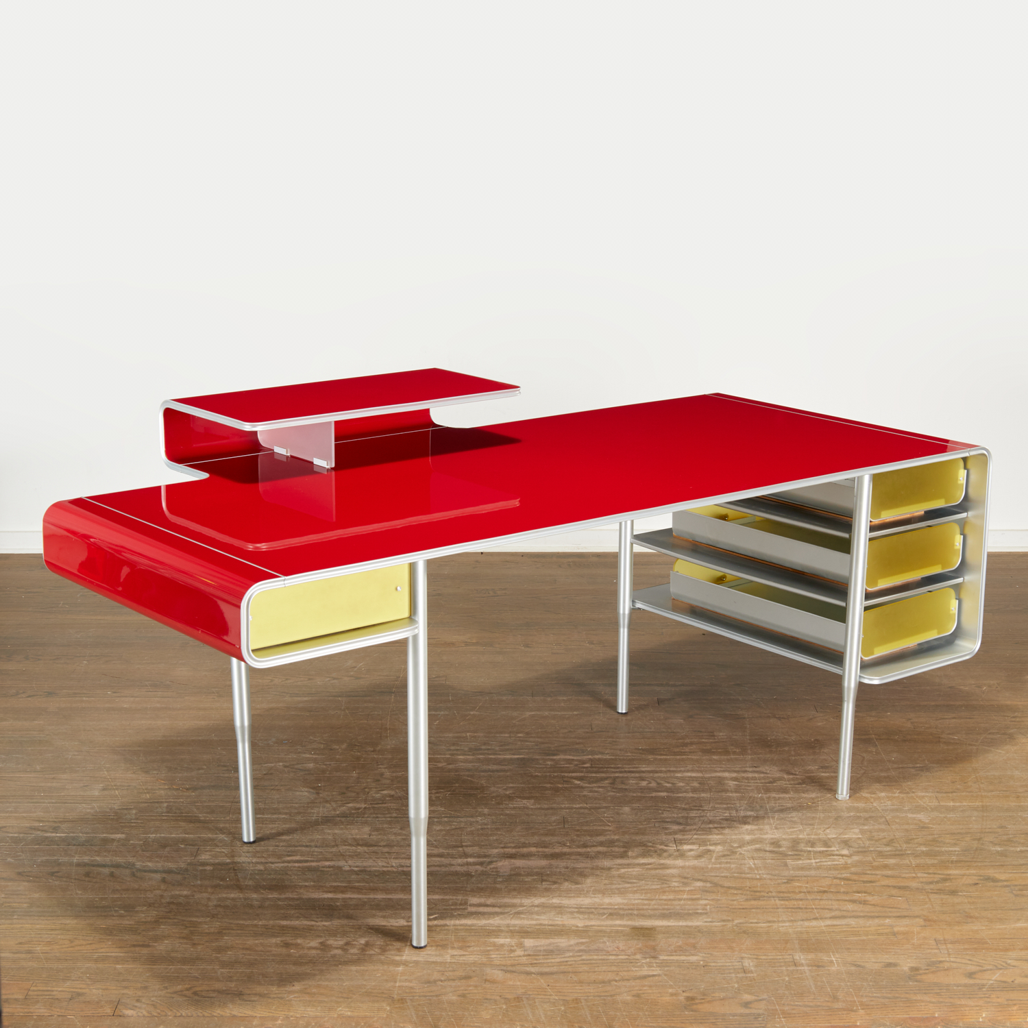 Appraisal: CLAUDIO BELLINI YCAMI SCRIBA DESK c with red top and