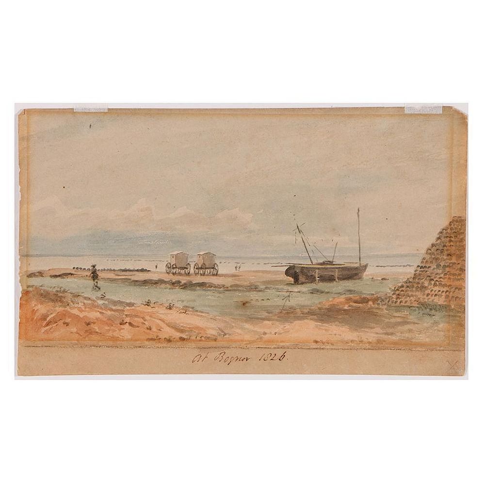 Appraisal: th Century Watercolor Artist Unsigned Title At Bognor Signature Unsigned