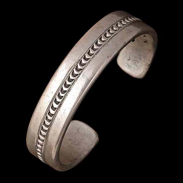 Appraisal: Joe Quintana Cochiti Silver Bracelet Collected by Virginia Doneghy -