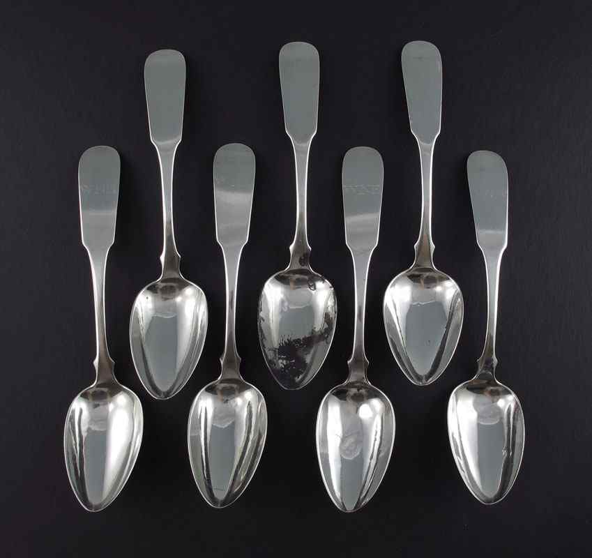 Appraisal: ANTHONY FRANCIS TOWLE PC EARLY AMERICAN COIN SILVER SPOONS Marked