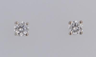 Appraisal: A Tiffany Co Platinum Diamond Studs Platinum mounts set with