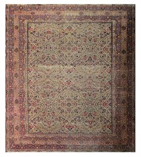 Appraisal: Antique Persian Lavar Kerman carpet Antique Persian Lavar Kerman carpet