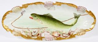 Appraisal: T V LIMOGES FISH PLATTER CIRCA T V LIMOGES FISH