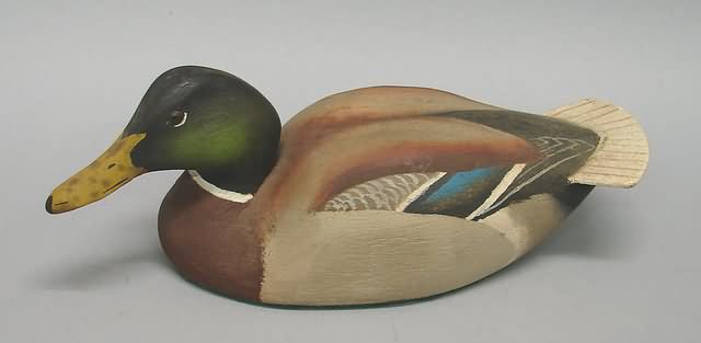 Appraisal: Decorative miniature decoy drake initials C T S S