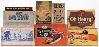 Appraisal: Eight Candy Boxes Eight Candy Boxes Includes Blommer Milk Chocolate