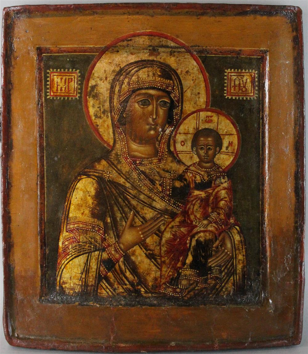 Appraisal: RUSSIAN ICON VIRGIN MOTHER AND CHILD PROBABLY MID- TH C