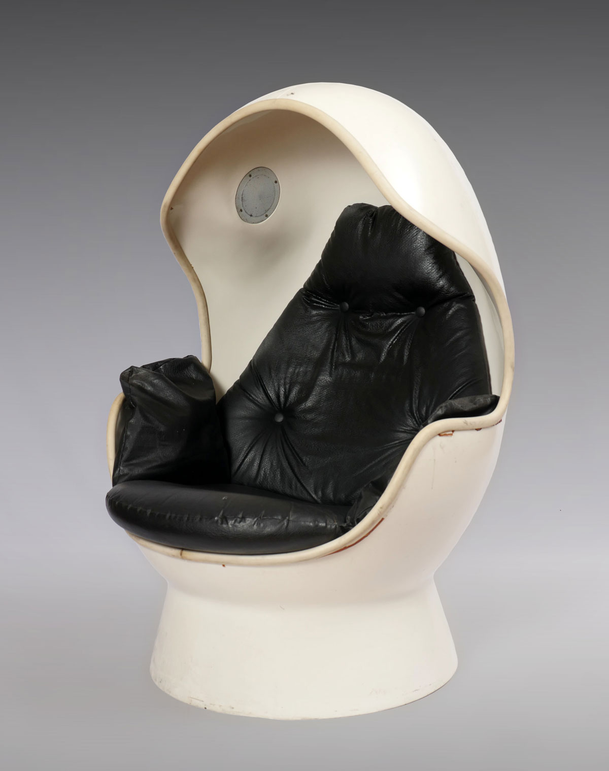 Appraisal: MID-CENTURY MODERN MOLDED PLASTIC EGG CHAIR An MCM white molded