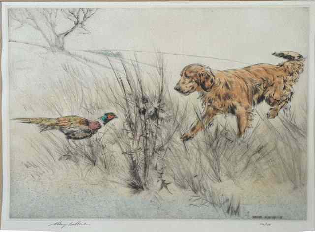 Appraisal: Henry Wilkinson b The gun dog and pheasant signed and