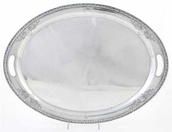 Appraisal: Gorham sterling serving tray Rhode Island circa Cinderella pattern marked