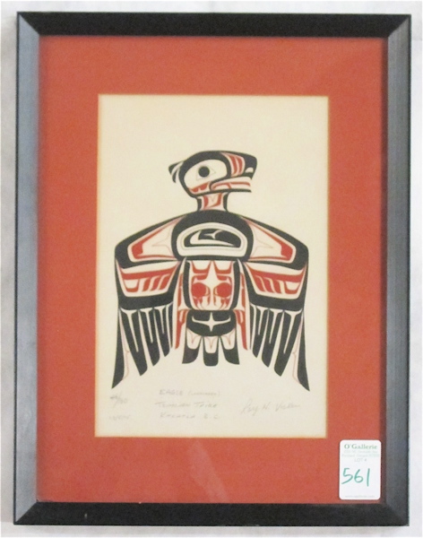 Appraisal: ROY HENRY VICKERS SERIGRAPH Canada born Titled Eagle Larhskeek Tsimsian