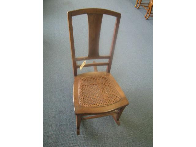 Appraisal: Antique Rocker cane seat