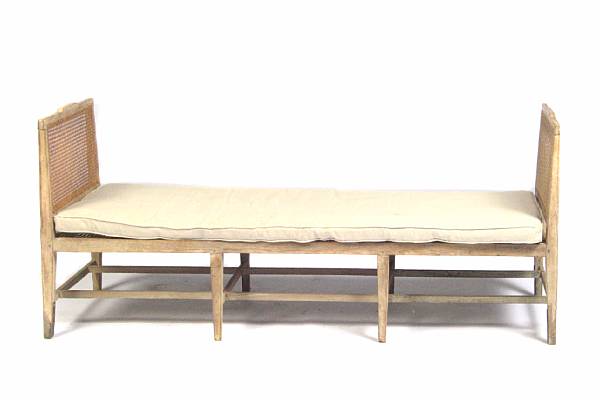 Appraisal: A Directoire beechwood day bed height in width ft in