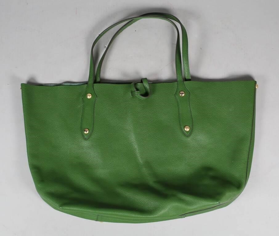 Appraisal: Lot includes kelly green Annabel Ingall tote bag with gold