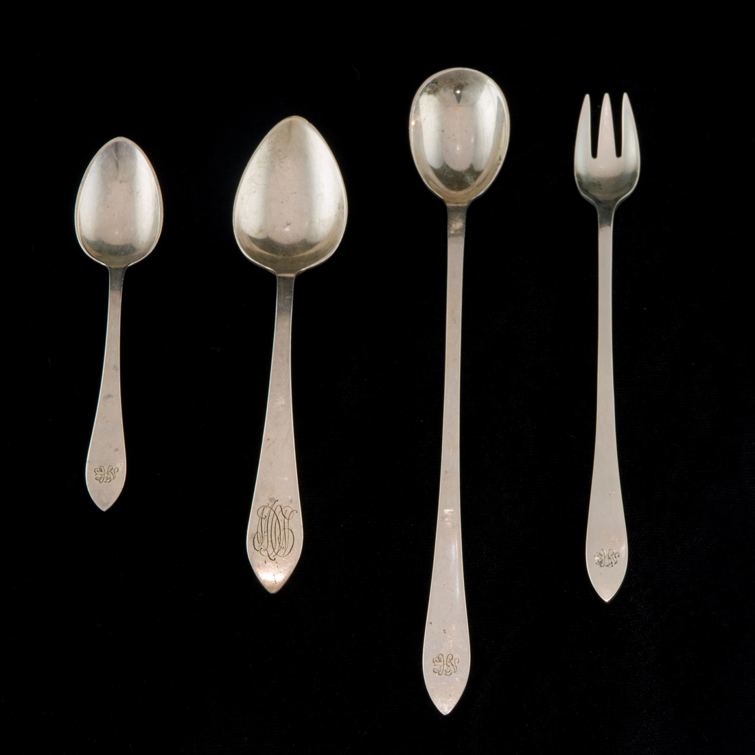 Appraisal: A pc Tiffany Faneuil partial sterling flatware service teaspoons seafood