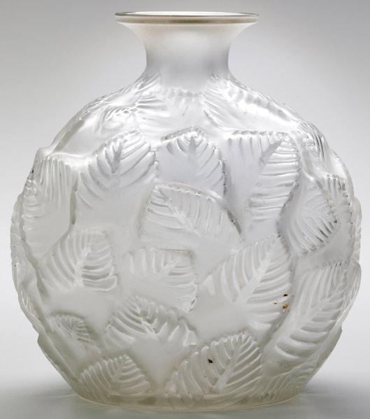 Appraisal: RENE LALIQUE Ormeaux vase of clear and frosted glass c