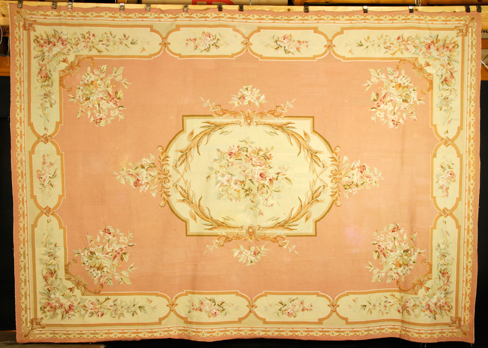 Appraisal: - th C Aubusson Style Needlepoint Rug th C Aubusson