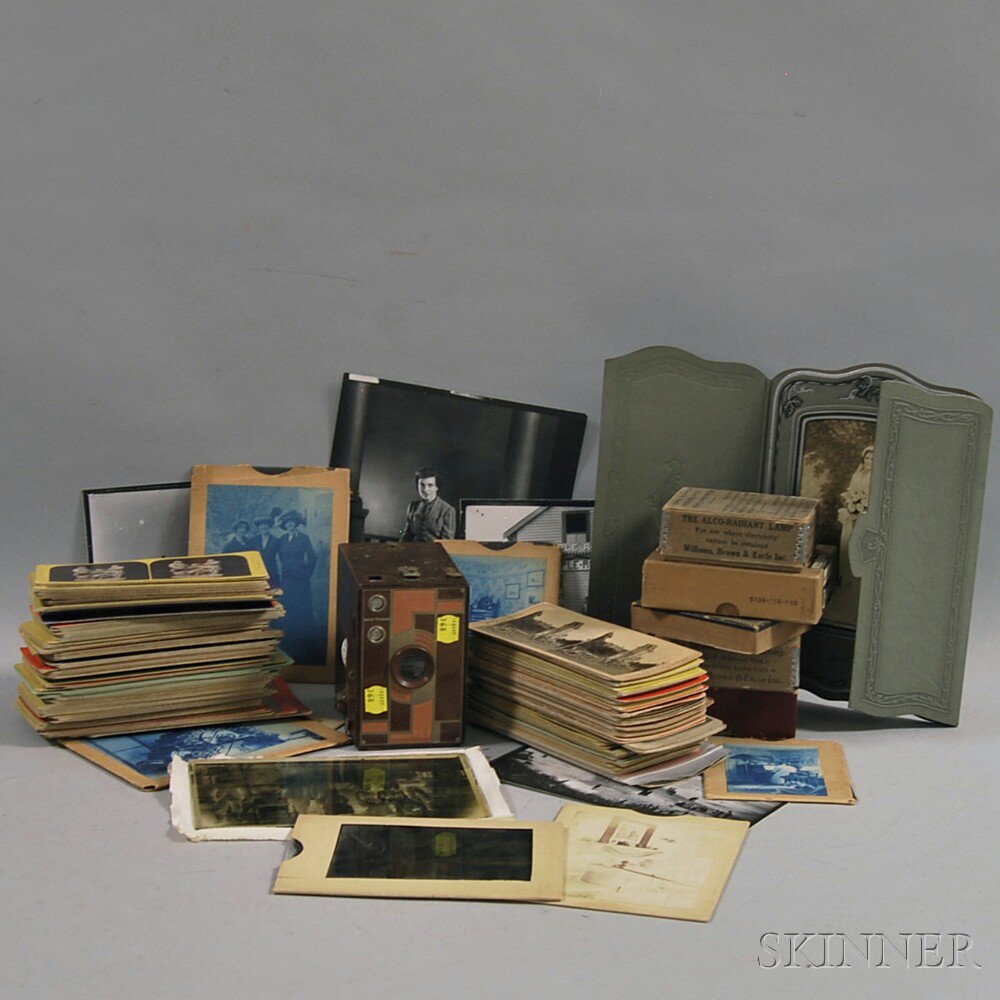 Appraisal: Large Group of Photography-related Collectibles and Ephemera five boxes of