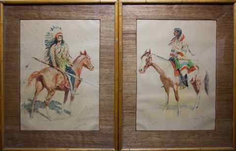 Appraisal: FREDERIC SACKRIDER REMINGTON AMERICAN - HALF BREED and A SIOUX