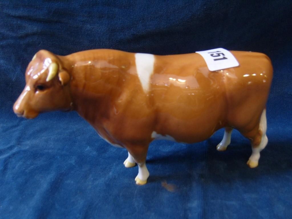 Appraisal: A Beswick model of a Jersey bull mark to base