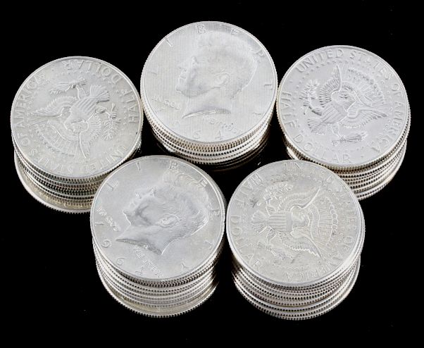 Appraisal: US Kennedy Silver Half Dollar Collection x Coins Included in