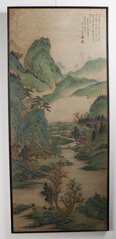 Appraisal: AFTER WANG HUI - LANDSCAPE QING Landscape scene mountain and