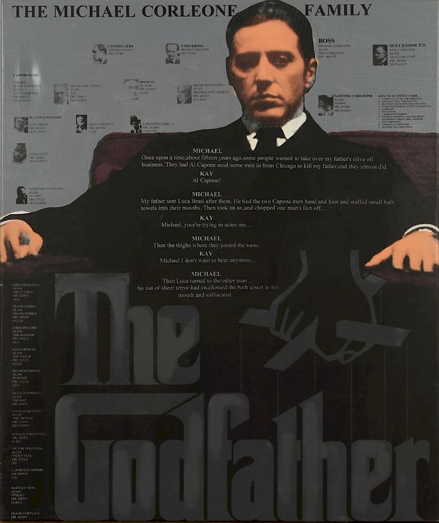 Appraisal: STEVE KAUFMAN SIGNED GODFATHER SERIGRAPH Steve Kaufman American - The